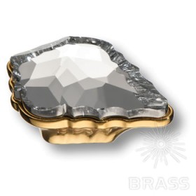5980.46 Gold Ручка кнопка с горным хрусталем, глянцевое золото 5980.46 Gold Ручка кнопка с горным хрусталем, глянцевое золото
