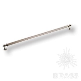 2512-016-320 Ручка скоба латунь современная классика глянцевый никель 320 мм 2512-016-320 Ручка скоба латунь современная классика глянцевый никель 320 мм