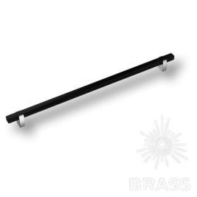 765-320-Chrome-Matt Black Ручка скоба глянцевый хром с чёрной матовой вставкой 320 мм 765-320-Chrome-Matt Black Ручка скоба глянцевый хром с чёрной матовой вставкой 320 мм