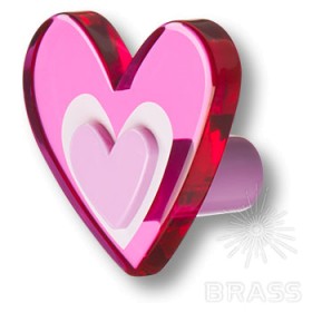 666MGX Ручка кнопка в форме сердца, малиновый 666MGX Ручка кнопка в форме сердца, малиновый