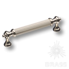 2512-016-96 Ручка скоба латунь современная классика глянцевый никель 96 мм 2512-016-96 Ручка скоба латунь современная классика глянцевый никель 96 мм