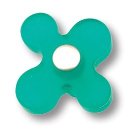 608VE Ручка кнопка детская, цветок зеленый 608VE Ручка кнопка детская, цветок зеленый