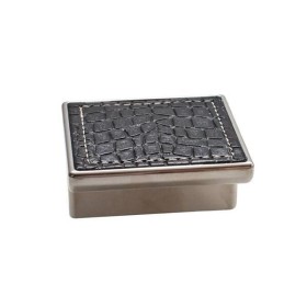 Ручка-скоба 32мм отделка никель глянец + чёрный (кайман) Ручка-скоба 32мм отделка никель глянец + чёрный (кайман)