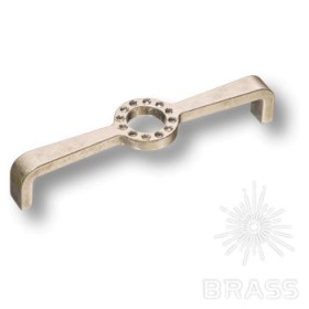 CENTER/160-AR Ручка скоба c кристаллами Swarovski, античное серебро160 мм CENTER/160-AR Ручка скоба c кристаллами Swarovski, античное серебро160 мм