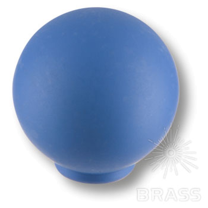 626AZX Ручка кнопка детская коллекция , выполнена в форме шара, голубой матовый