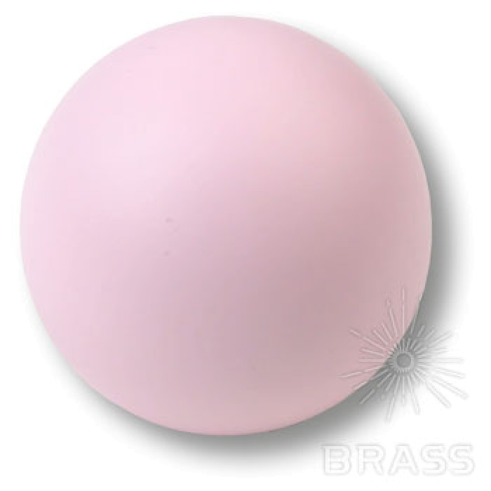 445RS1 Ручка кнопка детская коллекция , выполнена в форме шара, розовый матовый
