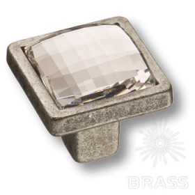 15.320.00.SWA.16 Ручка кнопка с кристаллом Swarovski эксклюзивная коллекция, старое серебро 15.320.00.SWA.16 Ручка кнопка с кристаллом Swarovski эксклюзивная коллекция, старое серебро