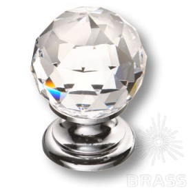 9932-400 Ручка кнопка с кристаллом Swarovski эксклюзивная коллекция, глянцевый хром 9932-400 Ручка кнопка с кристаллом Swarovski эксклюзивная коллекция, глянцевый хром