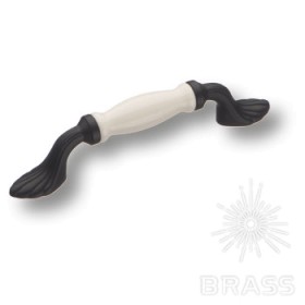 1735-85-96-000 Ручка скоба керамика с металломбелый/чёрный 96 мм 1735-85-96-000 Ручка скоба керамика с металломбелый/чёрный 96 мм