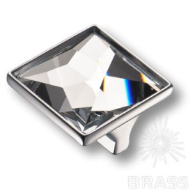 15.390.32.SWA.07 Ручка кнопка с кристаллом Swarovski эксклюзивная коллекция, глянцевый хром 32 мм 15.390.32.SWA.07 Ручка кнопка с кристаллом Swarovski эксклюзивная коллекция, глянцевый хром 32 мм