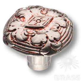 15.908.35.24 Ручка кнопка классика, французское серебро 15.908.35.24 Ручка кнопка классика, французское серебро