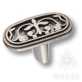 15.371.00.16 Ручка кнопка современная классика, старое серебро 15.371.00.16 Ручка кнопка современная классика, старое серебро