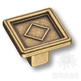 15.320.00.12 Ручка кнопка квадратная классика, античная бронза 15.320.00.12 Ручка кнопка квадратная классика, античная бронза