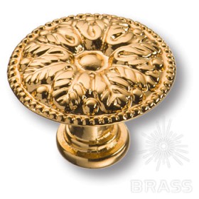 15.303.24.19 Ручка кнопка классика, глянцевое золото 24K 15.303.24.19 Ручка кнопка классика, глянцевое золото 24K