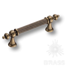 1670-40-96-053 Ручка рейлинг модерн, ребристая, старая бронза 96 мм 1670-40-96-053 Ручка рейлинг модерн, ребристая, старая бронза 96 мм