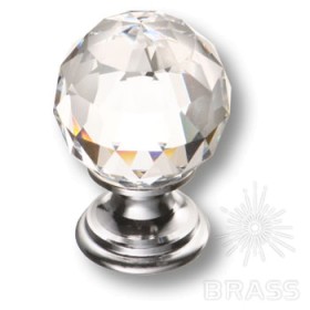 9933-400 Ручка кнопка с кристаллом Swarovski эксклюзивная коллекция, глянцевый хром 9933-400 Ручка кнопка с кристаллом Swarovski эксклюзивная коллекция, глянцевый хром