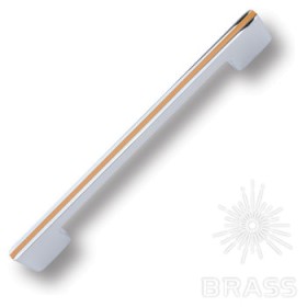 182160MP02PL18 Ручка скоба модерн глянцевый хром с бежевой вставкой 160 мм 182160MP02PL18 Ручка скоба модерн глянцевый хром с бежевой вставкой 160 мм