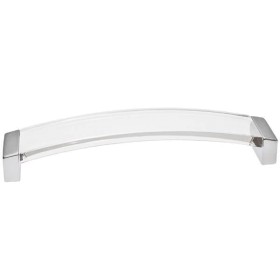 Ручка-скоба 160мм отделка хром матовый + транспарент прозрачный Ручка-скоба 160мм отделка хром матовый + транспарент прозрачный