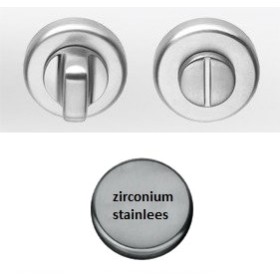 Дверная Накладка Cd49 Bzgg Colombo Zirconium Stainless Steel Накладка-Стопор Цирконий (Нержавеющая Сталь)