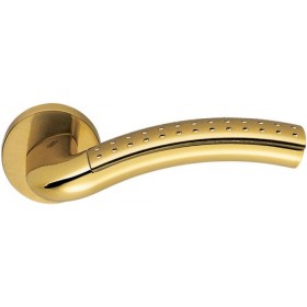 Ручка Дверная На Розетке Сolombo Milla Lc41 Матовое Золото - Полированная Латунь
