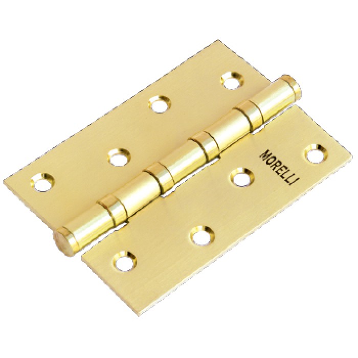 Стальные универсальные дверные петли Morelli MS 100X70X2.5-4BB SG Матовое золото