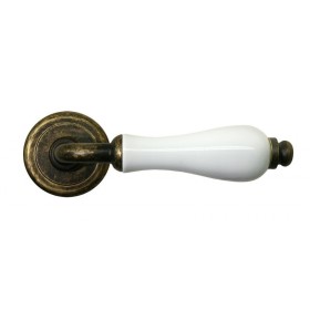 Ручка дверная Morelli LUXURY CERAMICA OBA/CHAMP Античная бронза/шампань