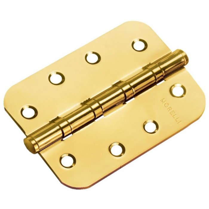 Стальные универсальные скругленные петли Morelli MS-C 100X70X2.5-4BB SG Цвет - Матовое золото