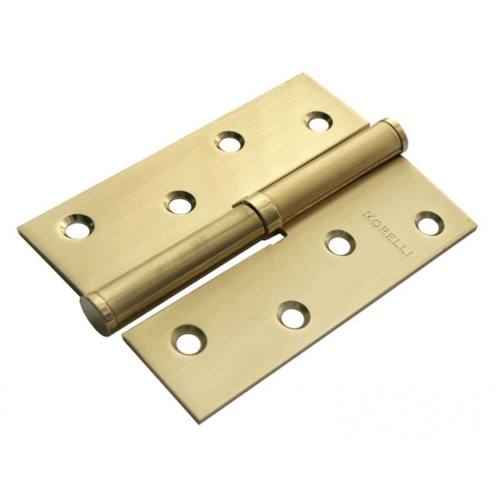 Стальные разъёмные дверные петли Morelli MSD 100X70X2.5 SG L Цвет - Матовое золото