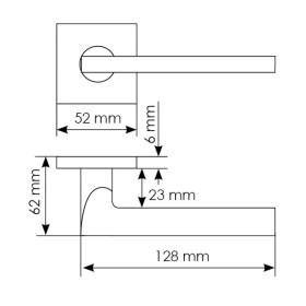 Межкомнатная дверная ручка Morelli Kaffee DIY MH-50-S6 W белая
