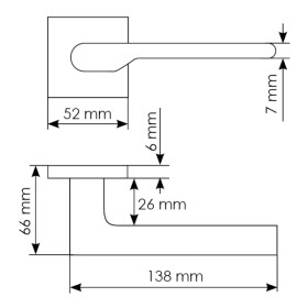 Межкомнатная дверная ручка Morelli Mercury DIY MH-53-S6 BL черная