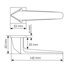 Межкомнатная дверная ручка Morelli Souk MH-55-S6 BL черная