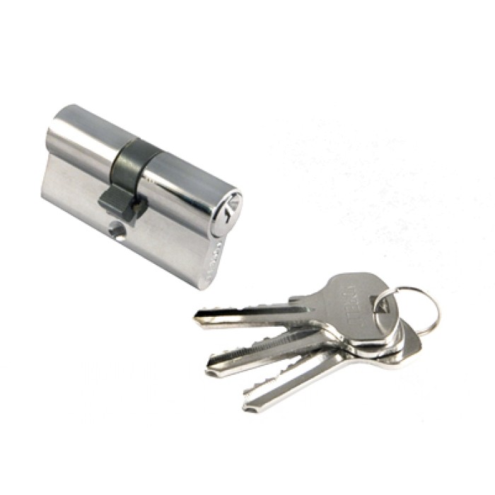 Ключевой цилиндр Morelli ключ/ключ (60 мм) 60C PC Цвет - Хром