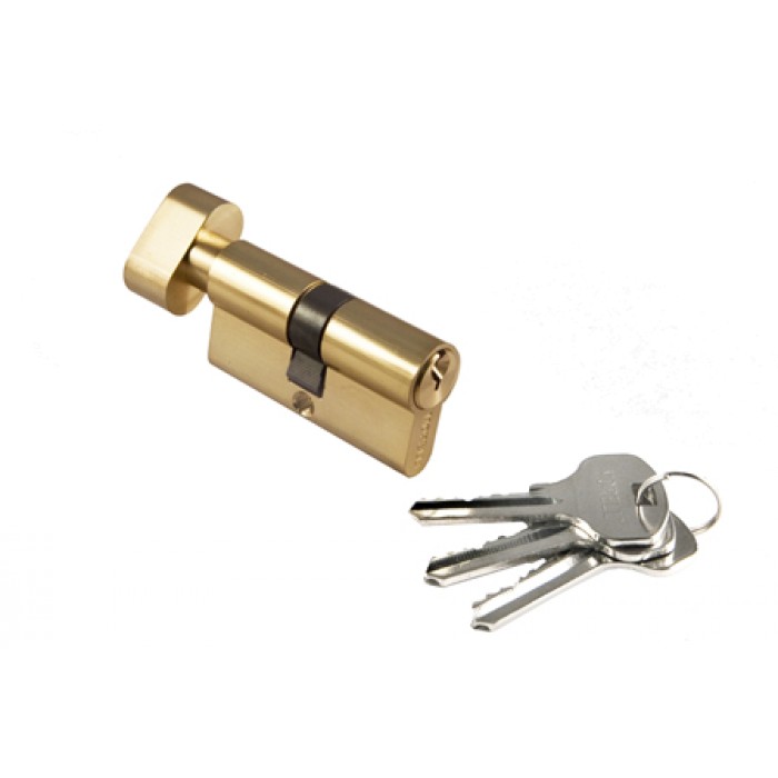 Ключевой цилиндр Morelli с поворотной ручкой (60 мм) 60CK PG Цвет - Золото