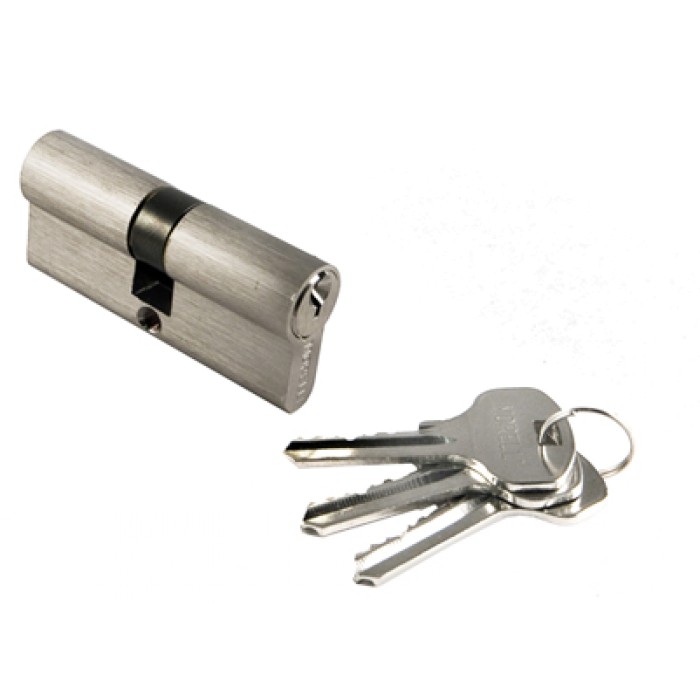Ключевой цилиндр Morelli ключ/ключ (70 мм) 70C SN Цвет - Белый никель