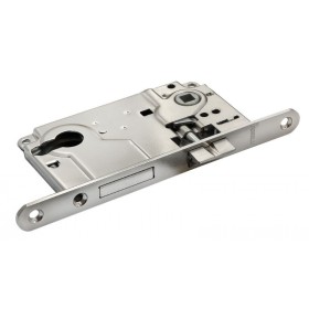 Замок с ригелем под ключевой цилиндр Morelli L1885 SN Цвет – Белый никель Замок с ригелем под ключевой цилиндр Morelli L1885 SN Цвет – Белый никель