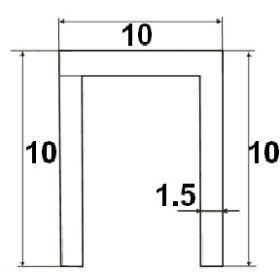 Нижняя направляющая 1м 10х10мм MORELLI