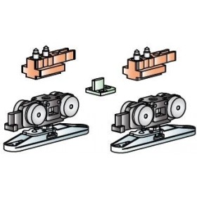 Комплект роликов для синхронного открывания двустворчатой двери SLIDING SET 1-SO 40kg MORELLI