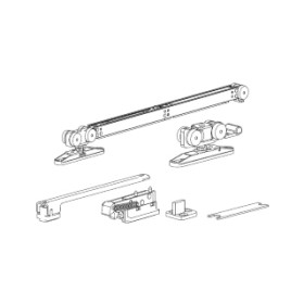 Раздвижной механизм для дверей с одним доводчиком весом до 40 кг. Morelli SLIDING SET 2 (Комплект)