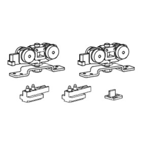 Комплект раздвижных механизмов для двери весом до 60 кг. Morelli SLIDING SET 1 