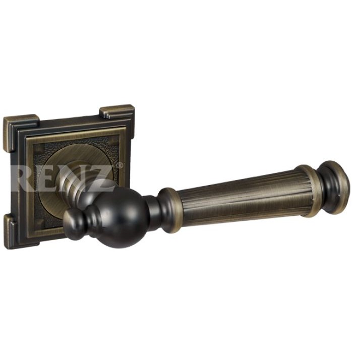 Межкомнатная дверная ручка RENZ Classic Валенсия DH 69-19 античная бронза матовая