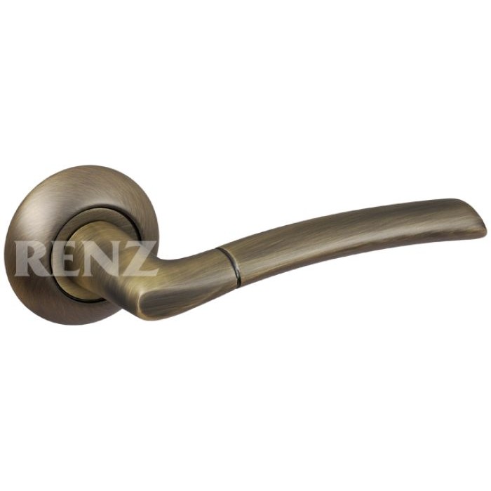 Межкомнатная дверная ручка RENZ Капри DH (N) 38-08 бронза античная матовая