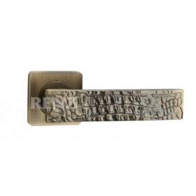 Межкомнатная дверная ручка RENZ Eco Crocodile DH 654-02 бронза античная матовая Межкомнатная дверная ручка RENZ Eco Crocodile DH 654-02 бронза античная матовая