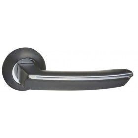 Межкомнатная дверная ручка RENZ "Ровиго" DH 428-08 B/CP чёрный-хром