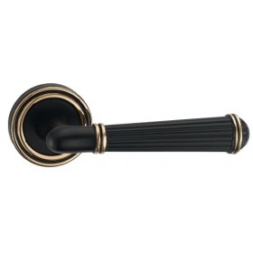 Межкомнатная дверная ручка RENZ "Новара" DH 625-16 B/GP чёрный-золото