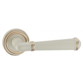 Межкомнатная дверная ручка RENZ "Новара" DH 625-16 W/GP белый-золото
