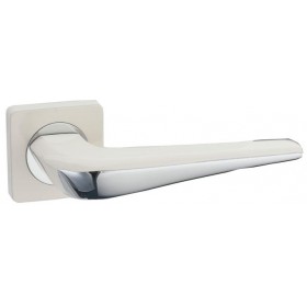 Межкомнатная дверная ручка RENZ "Фиоре" DH 425-02 W/CP белый-хром