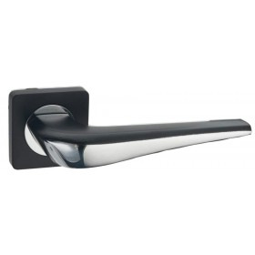 Межкомнатная дверная ручка RENZ "Фиоре" DH 425-02 B/CP чёрный-хром