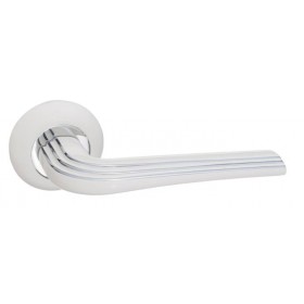 Межкомнатная дверная ручка RENZ "Терамо" DH 429-08 W/CP белый-хром