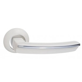 Межкомнатная дверная ручка RENZ "Ровиго" DH 428-08 W/CP белый-хром