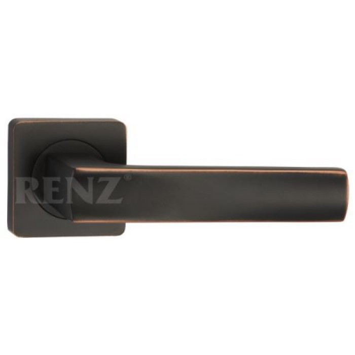 Межкомнатная дверная ручка RENZ Остия DH 74-02 черная бронза/патина